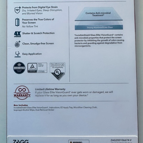 Invisible Shield Glass Elite Visionguard for iPhone 12 Pro Max - Picture 2 of 2